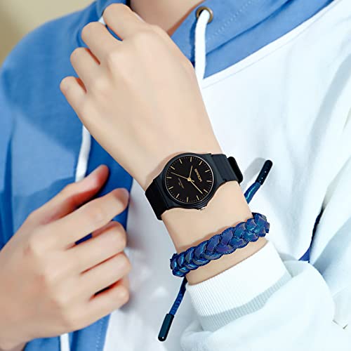 RORIOS Unisex Watch Analog Quartz Watch with Rubber Strap Men Women Simple Design Watch Waterproof Wristwatch for Mens/Womens4