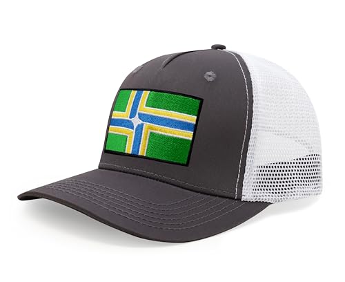 Image of International Tie City Hat for Men and Women, Adjustable Snapback Trucker Baseball Cap with Embroidered Patch