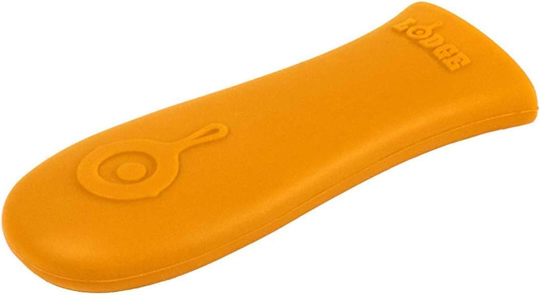 Lodge Silicone Hot Handle Holder-Heat-Resistant Cast Iron Skillet Handle Cover for Pans 9 Inches &amp; Larger-Dishwasher-Friendly Hot Grip Sleeve-Reusable Skillet Accessory-Orange,5.625" x 2"(Pack of 12)