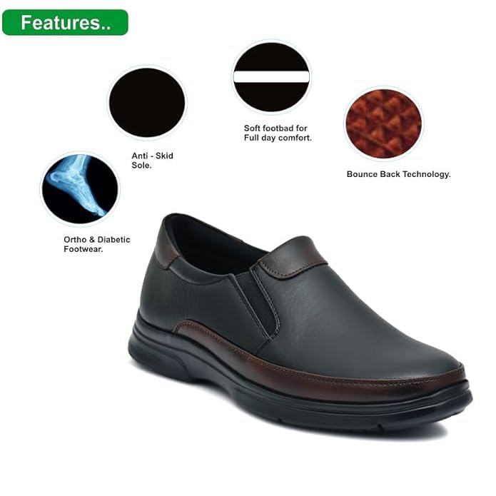 Image of HEALTH FIT Orthopedic & Diabetic Shoes Breathable Soft Sole Ultra-Lightweight Shoes for Men's 1731