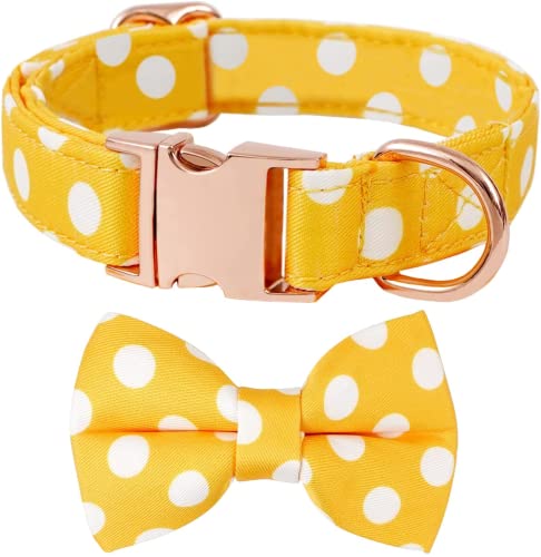 Collier pour chien avec nœud papillon pour chien avec nœud papillon amovible pour petits chiens et grands chiens Collier réglable pour chien - Cadeau de mariage de Noël Cover