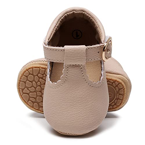 Hongteya Infant Baby Girls Mary Jane Flats Non Slip For Toddler First Walkers Soft Sole Pu Leather Crib Shoes Sneaker Wedding Party Christmas Princess Dress Shoes Baby Moccasins Girls thumb #2