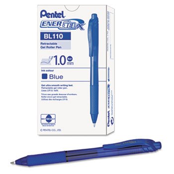 Bolígrafo retráctil Pentel EnerGel-X roller gel azul 1mm miniatura 1