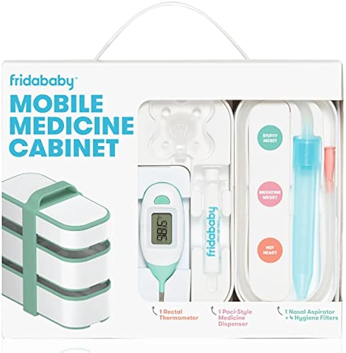 Frida Baby Mobile Medicine Cabinet Travel Kit | Portable Carrying Case Stocked with Wellness Essentials