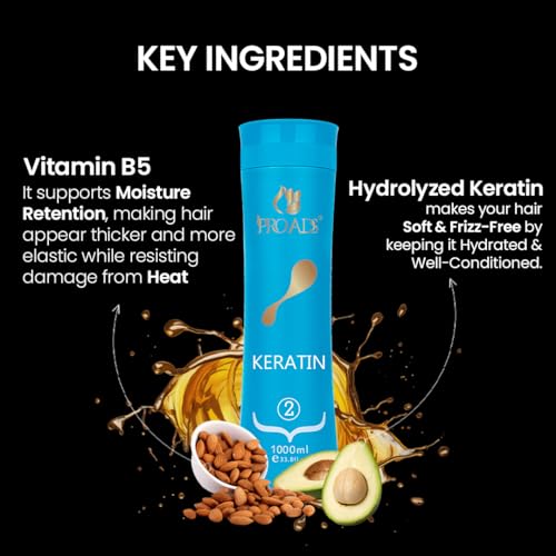 PRO ADS Daily Care Keratin-Infused Shampoo & Conditioner Combo | Sulfate-Free Daily Hair Repair Solution for Dry, Damaged & Frizzy Hair | Smoothens, Strengthens & Adds Shine (250ml+250ml)
