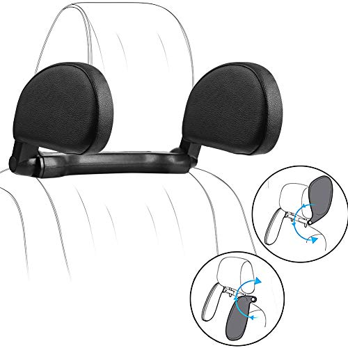 POEO Auto Cojín Cuello Almohada Reposacabezas Plegable, Almohada Ortopédica Cervica, Soporte de Cuello 180° Retráctil para Dormir en el Automóvil para Adultos