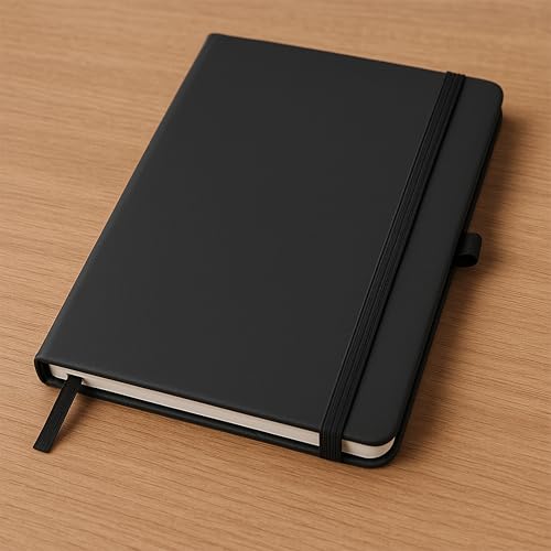 Image of Cubic A5 Size Journal with Elastic Closure (Matte Black, Pack of 2) - Premium Ruled Notebook, Soft Cover, Ideal for Office, School, Travel, and Personal Use