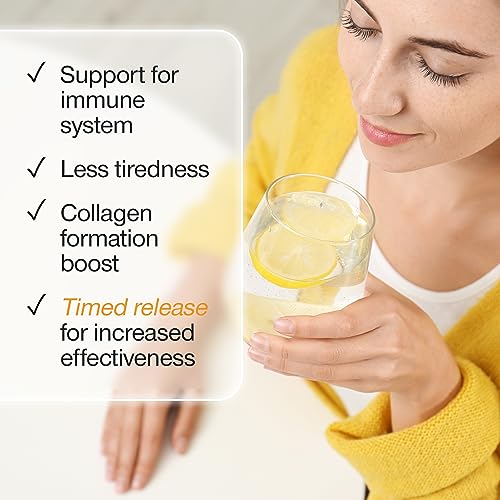 Vitamin C 1000mg Tablets High Strength - Slow Release Formula with Elderberry & Turmeric - 60 Tablets - Vegan VIT C Supplement - Plant-Based Immune System Support Complex - UK Made - Image 3