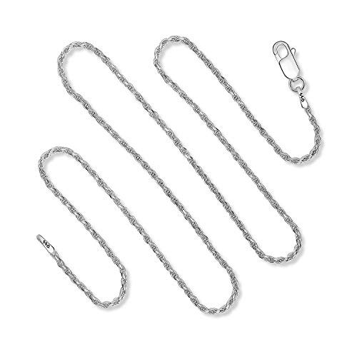 925 Sterling Silver 1.5Mm Rope Chain Lobster Claw Clasp 18" #TOP9