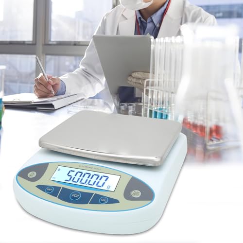 Báscula digital precisión 5000g 0.01g con pantalla grande miniatura 5