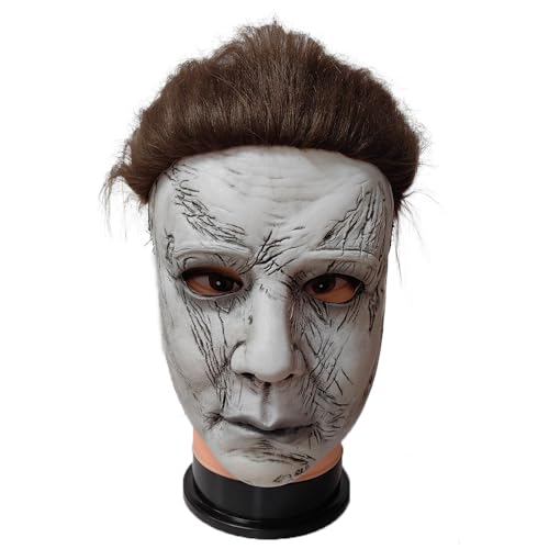 ZDOVLZZPON Halloween Michael Myers Mask Full Face latex Head Dressing Up For Party Decor Mens Masquerade