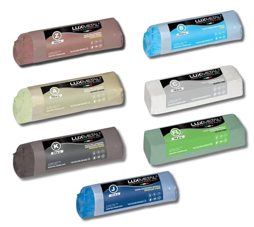 Kit Lux Metal Pasta Lucidante 250g Set A-B-C-Z-K-J-FL