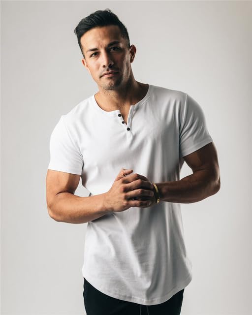 Image of Men's Fashion Henley Neck Half Sleeve T-Shirts