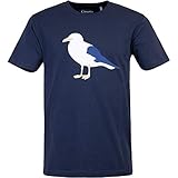 cleptomanicx gull t-shirt  Cleptomanicx Gull T-Shirt Herren (M, Dark Navy)