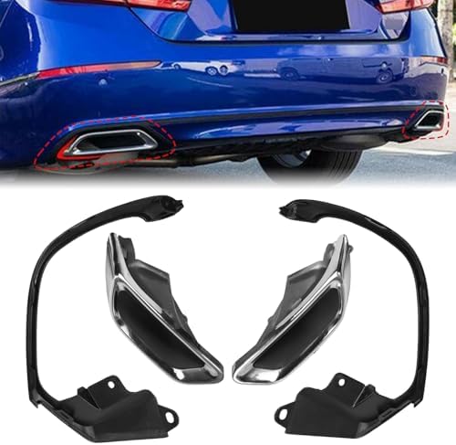 2PCS Exhaust Muffler Tail Pipe Tip with Bracket fits Accord 2018 2019 2020 Replaces 18310-TVE-H01 18320-TVE-H01