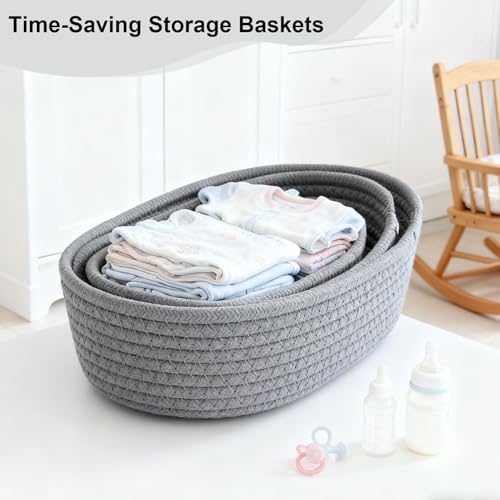 Panier pour bébé en coton pour ranger les couches facilement