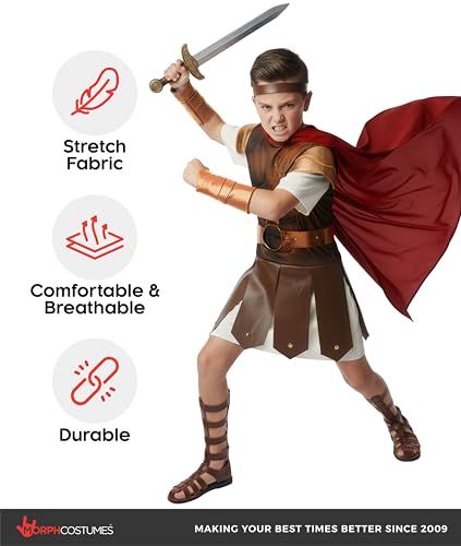 Disfraz Completo Gladiador Romano Niño Talla Small miniatura 5