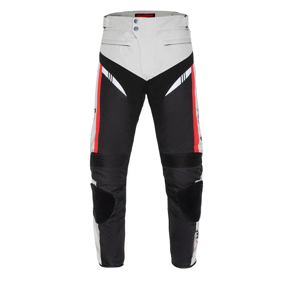 Pantalones de Moto Hombre con Protecciones, Pantalones Hombre Moto con Forro Protector con 4 Almohadillas Protectoras ExtraíBles, Pantalon Moto Hombre con Protecciones