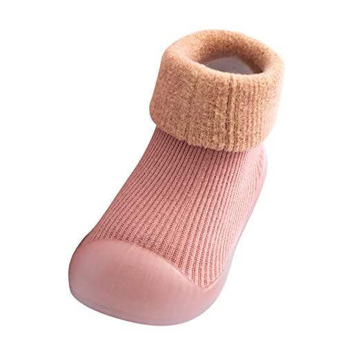 Image of Knit Socks Shoes for 3 Months-3.5 Years Baby Boys Girls Sole Rubber Shoes Toddler Slipper Shoes Sneakers Kids Walking Shoes