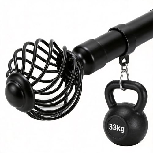 Tringle à rideaux télescopique extensible en fer robuste avec embouts - 4