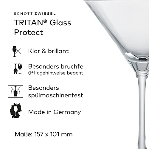 Foto von SCHOTT ZWIESEL Martiniglas Bar Special (4er-Set), klassische Martini Gläser, spülmaschinenfeste Tritan-Kristallgläser, Made in Germany (Art.-Nr. 123658), Klar, Kristall