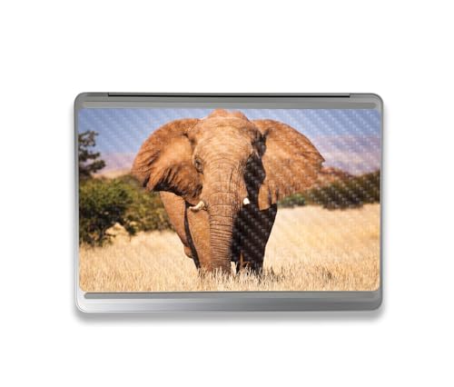Image of MightySkins Carbon Fiber Skin Compatible with Microsoft Surface Laptop Studio 2 (2023) Full Wrap Kit - Elephant | Protective, Durable Textured Carbon Fiber Finish | Easy to Apply | Made in The USA