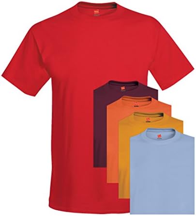 Hanes, Comfort Soft Crew-Neck T-Shirt (Pack of 5), Vibrant Mix, Medium