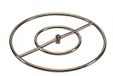 Hearth Products Controls (HPC Round Stainless Steel Fire Pit Burner (FRS-24HC-NG), 24-Inch, High Capacity, Natural Gas