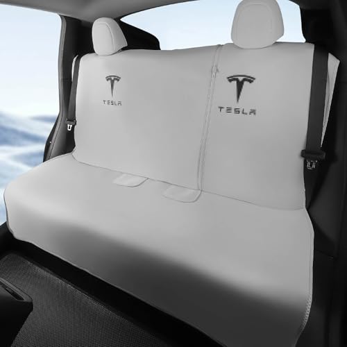 EVMODS for Tesla Model Y Rear Seat Cover Dogs Protector Covers Kit Mats Neoprene Waterproof Sweat Odors Spills & Pets - Odor-Resistant Easy to Clean Athletic Car Seat Protector