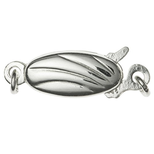 Dreambell .925 Sterling Silver Oval Button Flower 1 Strand Pearl