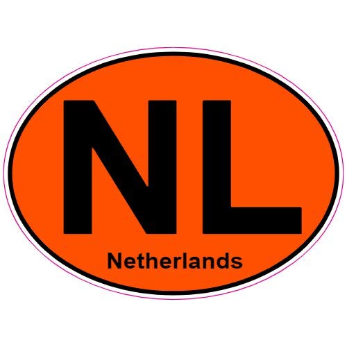 U.S. Custom Stickers NL Netherlands Orange Euro Sticker 5 Inch