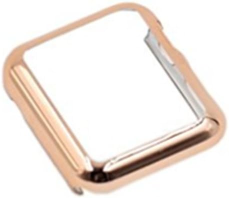 Apple Watch Case Hard PC Rose Gold Full Cover Frame Skins with Protective Screen for Apple Watch Series 1 38mm iWatch