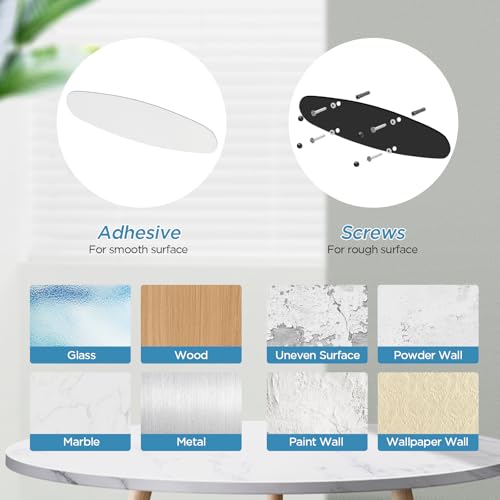 Romon Portarrollos Papel Cocina, Porta Rollos de Papel Cocina con Diseño de Amortiguación, Adhesivo o Taladro Colgador Papel Cocina, Soporte Papel Cocina para Baño y Cocina, Negro - imagen 5