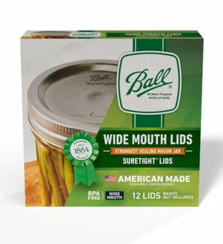 Ball Glass Jars Wide Mouth Lids 12 Lids