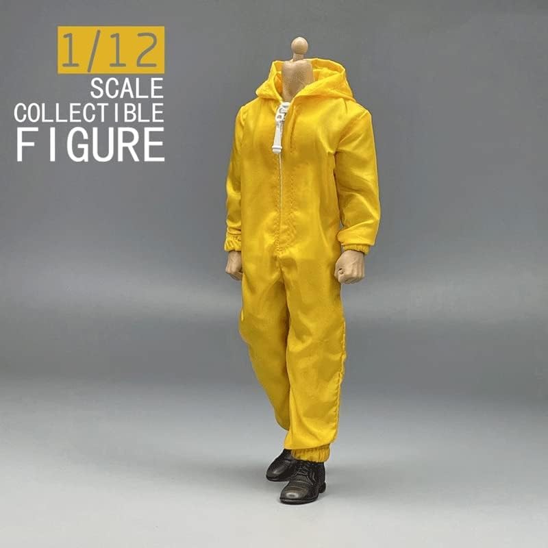 Miniatura 2 de ximitoy Ropa de soldado a escala 1/12 Modelo de mono amarillo de moda para 6 '' (sin figura)