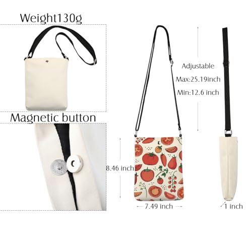 BNQL Tomato Crossbody Bag Tomato Gifts Tomato Lover Gift Tomato Gardener Gifts Tomato Farmer Gifts Vegetable Crossbody Purse2