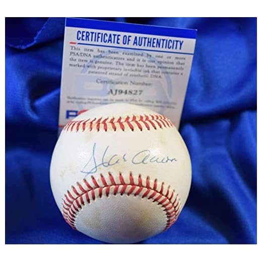 Hank Aaron PSA DNA Cert Autograph National League ONL Signed Baseball - Autographed Baseballs