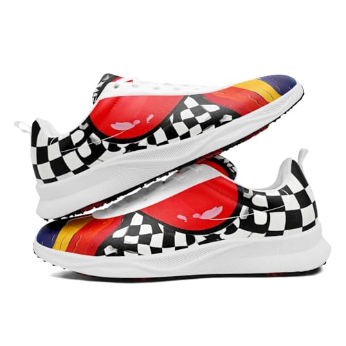 Breathable Golf Shoes for Men, Artistic Design Women's Spikeless Golf Sneakers with Heel Ventilation Sport Trainers3
