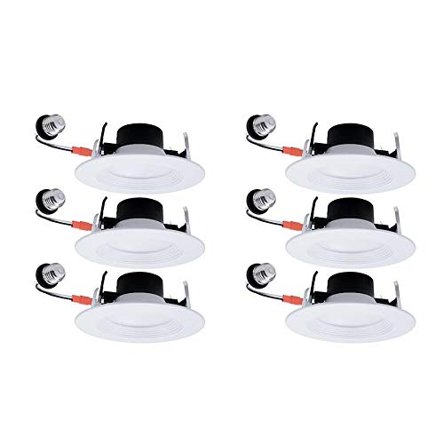Utilitech 6-Pack 65-Watt Equivalent White Dimmable Recessed Downlight (5-in or 6-in)