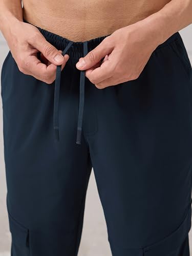 Image of TECHNOSPORT Men's Regular Fit Active Out Cargo Track Pants with UPF50+, Quick Dry for Gym, Sports & Regular Use