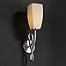 Justice Design Group Limoges 1-Light Wall Sconce - Brushed Nickel Finish with Pleats Translucent Porcelain Shade