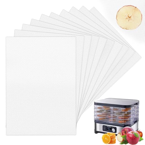 Dörrfolie für Dörrautomat, 10 Stück Dehydrator Blätter, 27 * 17cm Antihaft Silikon, Dampfmatten Netzfolie Netzmatte für Obsttrockner BPA-Frei Fruchtleder Matte Lebensmittel Obst Trockner Dörrfolie für Dörrautomat, 10 Stück Dehydrator Blätter, 27 * 17cm Antihaft Silikon, Dampfmatten Netzfolie Netzmatte für Obsttrockner BPA-Frei Fruchtleder Matte Lebensmittel Obst Trockner