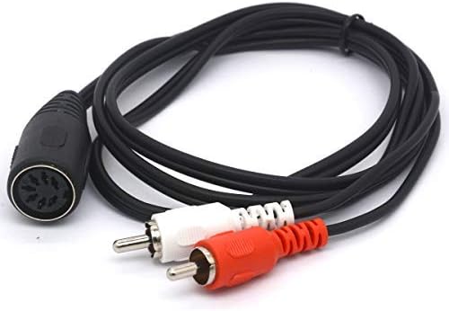 7 Pin Din Female to 2 RCA Male Audio Cable for Bang & Olufsen, Naim, Quad.Stereo Systems (1 meter)