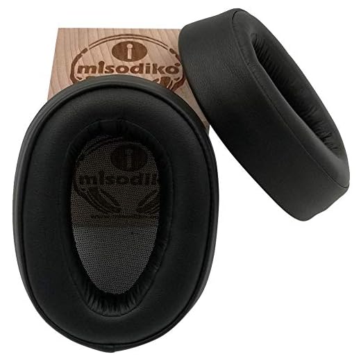misodiko Ersättande öronkuddar kuddsats - för Sony h.Ear on MDR-100ABN WH-H900N | Hörlurar reparationsdelar öronmuffar öronkuddar kopp kuddöverdrag (svart)