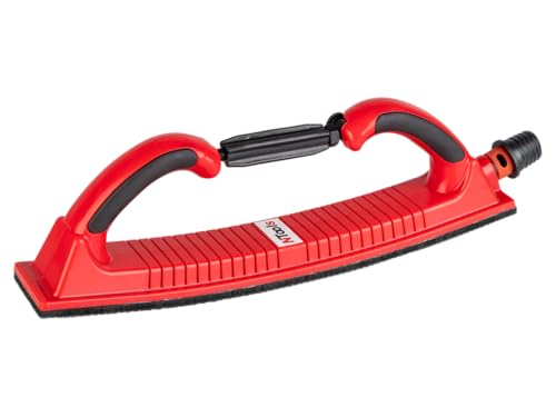 NTools HR 400 Lijadora manual flexible con succión y velcro, 70 x 400 mm | Bloque lijadora al vacío | Lijado sin polvo: orificios de succión y conexión de manguera