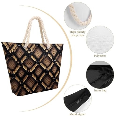 Portable Travel Tote Bag for Women Lightweight Grocery Shoulder Bags with Zipper Pocket Waterproof Handbag3