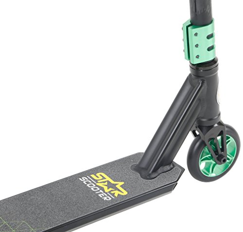 Star Scooter Complete Lightweight Stunt Scooter For Adults, Teenager, Kids 8 Years | For Beginners Up To Advanced Skill Riders, Alloy Wheels 110Mm |Black & Green #TOP2