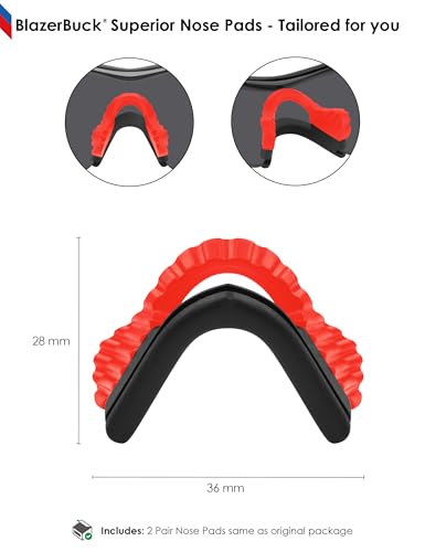 Image of BLAZERBUCK Soft Replacement Nose Pads Nose Pieces for Oakley M Frame Series Sunglasses - Red