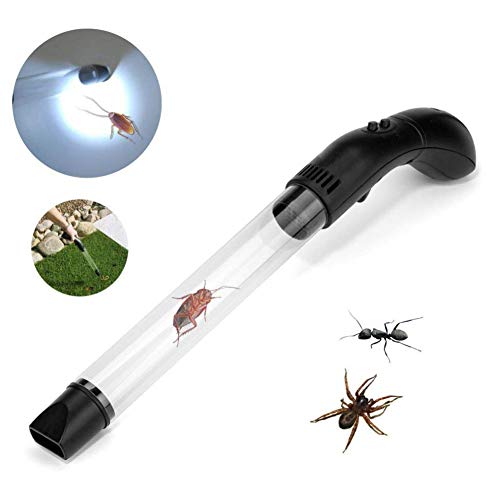iseasy Aspira insectos Eléctrico con luz LED de pistola Aspira de dibujos animados, aspirador insectos manual insecticida, Aspira Arañas telarañas