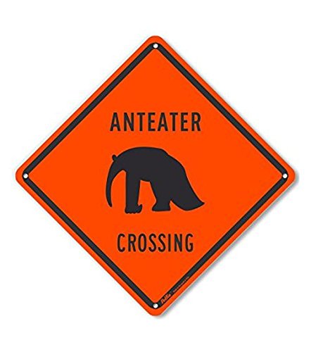 Panneau en plastique Anteater Crossing contre le manque de signalisation des voies privées